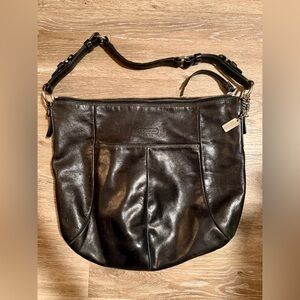 Vintage Coach Black Leather Hobo Bag – Early 2000s